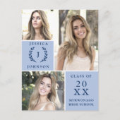 Script moderne 3 PHOTO Graduation Party Invitation (Devant)