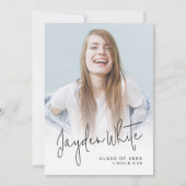 Script moderne 4 Faire-part de graduation photo (Devant)