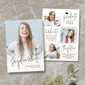 Script moderne 4 Faire-part de graduation photo