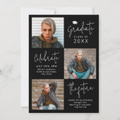 Script moderne 4 Faire-part de graduation photo (Dos)