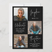 Script moderne 4 Faire-part de graduation photo (Dos)