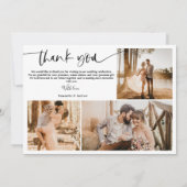 Script moderne 5 photos blanc merci mariage (Dos)