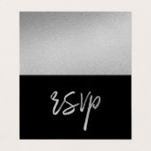 Script moderne à huile d'argent avec carte photo R (Extérieur déplié)