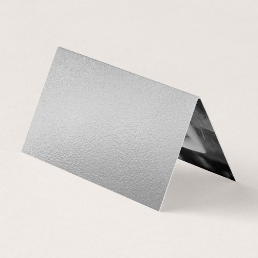 Script moderne à huile d'argent avec carte photo R (Dos)