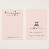 Script moderne ajouter logo carte d'affichage d'or (Devant & derrière)