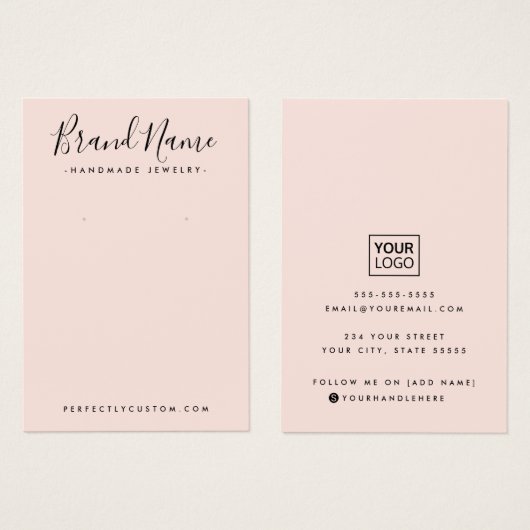 Script moderne ajouter logo carte d'affichage d'or (Devant & derrière)