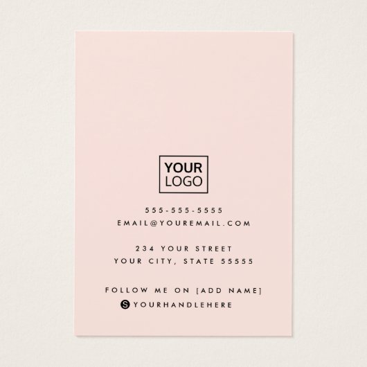 Script moderne ajouter logo carte d'affichage d'or (Dos)