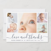 Script moderne amour et merci 5 Photos Baby shower (Devant)