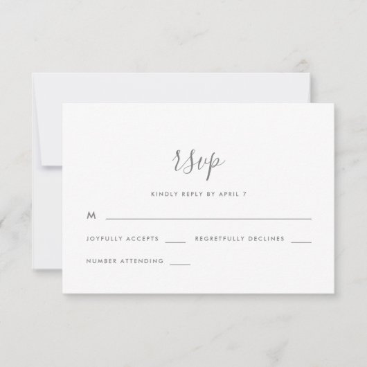 Script moderne avec Dots Mariage Rsvp (Devant)
