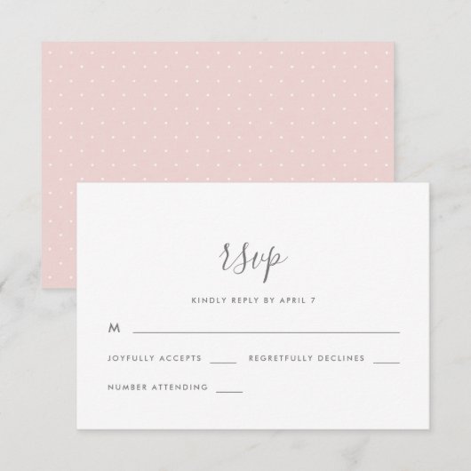 Script moderne avec Dots Mariage Rsvp (Devant / Derrière)