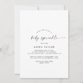 Script moderne Baby Sprinkle Invitation (Devant)