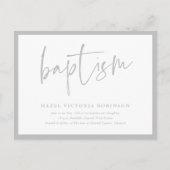 Script moderne Baptême & Christening Invitation (Devant)