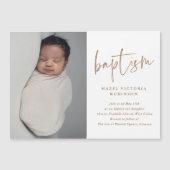 Script moderne Baptême & Christening Invitation (Devant)