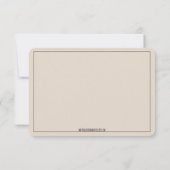 Script moderne Beige & Grey Wedding RSVP (Dos)
