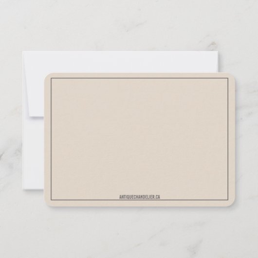 Script moderne Beige & Grey Wedding RSVP (Dos)