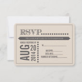 Script moderne Beige & Grey Wedding RSVP (Devant)