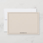 Script moderne Beige & Grey Wedding RSVP (Dos)