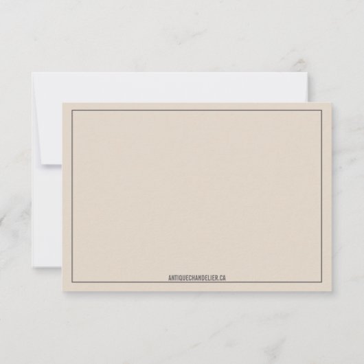 Script moderne Beige & Grey Wedding RSVP (Dos)