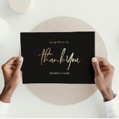 Script moderne Black Gold | Cartes à huile Merci