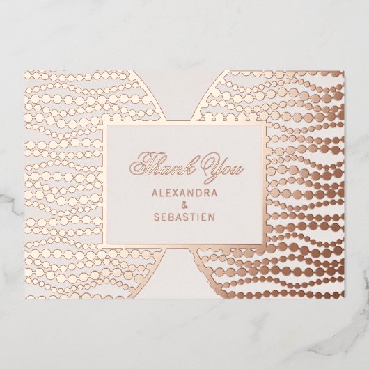 Script moderne Blush Pearl Carte de remerciements (Recto)