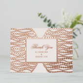 Script moderne Blush Pearl Carte de remerciements (Debout devant)