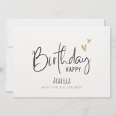Script moderne Bonne carte d'anniversaire avec Gol (Dos)