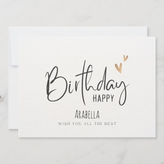 Script moderne Bonne carte d'anniversaire avec Gol (Dos)
