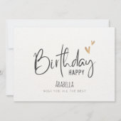 Script moderne Bonne carte d'anniversaire avec Gol (Devant)