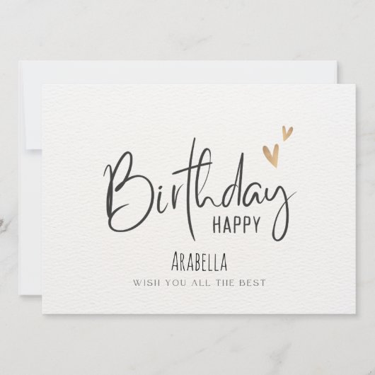 Script moderne Bonne carte d'anniversaire avec Gol (Devant)