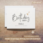 Script moderne Bonne carte d'anniversaire avec Gol
