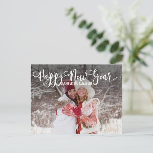 Script moderne Bonne carte postale photo du Nouvel (Debout devant)