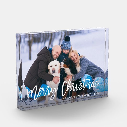 Script moderne Bracelet Joyeux Bloc photo de Noël (Gauche)