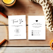 Script moderne Carte de remerciements pour petites