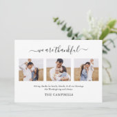 Script moderne Carte de vacances photo Thanksgivin (Debout devant)