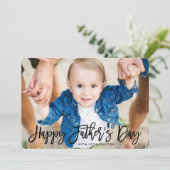 Script moderne | Carte photo de Fête des pères (Debout devant)