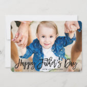 Script moderne | Carte photo de Fête des pères (Devant)