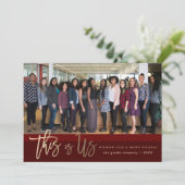 Script moderne | Carte photo de vacances en Bourgo (Debout devant)