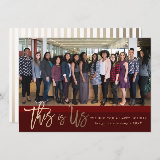 Script moderne | Carte photo de vacances en Bourgo (Devant / Derrière)