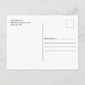 Script moderne Carte postale Merci d'anniversaire (Dos)