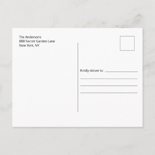 Script moderne Carte postale Merci d'anniversaire (Dos)