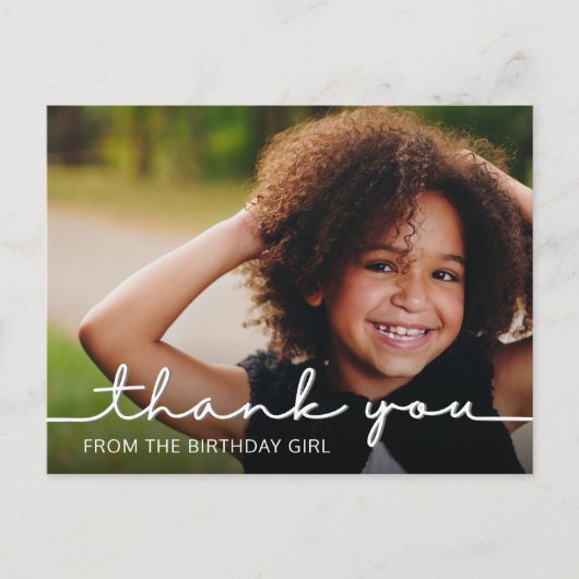 Script moderne Carte postale Merci d'anniversaire (Devant)