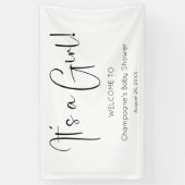 Script moderne C'est une bannière de Baby shower f (Vertical)