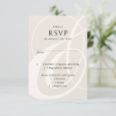 Script moderne Champagne Ampersand Wedding RSVP (Debout devant)