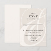 Script moderne Champagne Ampersand Wedding RSVP (Devant / Derrière)