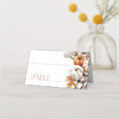 Script moderne Cosy Fall Place Cartes Nom Cartes (Dos)