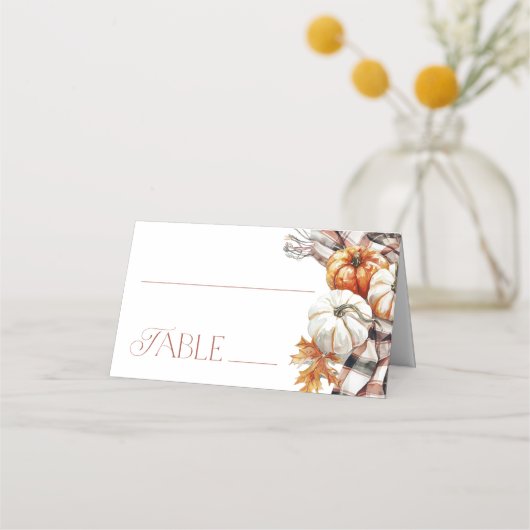 Script moderne Cosy Fall Place Cartes Nom Cartes (Dos)