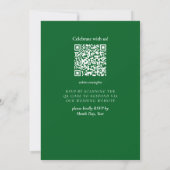 Script moderne cursif À damiers Faire-part de mari (Dos)