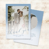 Script moderne Dusty Bleu Merci Mariage 2 Photo