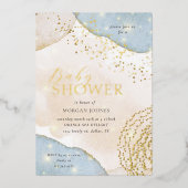 Script moderne Elegant Baby shower Foil Invitation (Recto)