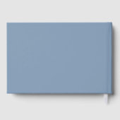 Script moderne Elégant Dusty Blue Mariage (Verso)